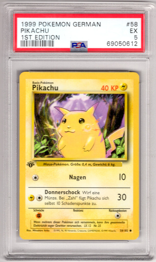 Pikachu 1st Ed. 1999 #58 PSA 5