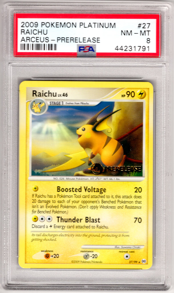 Raichu 2009 #27 PSA 8