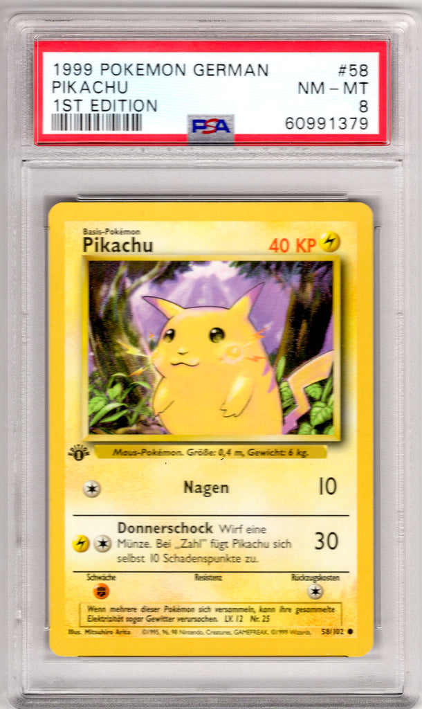 Pikachu 1st Edition 1999 #58 PSA 8